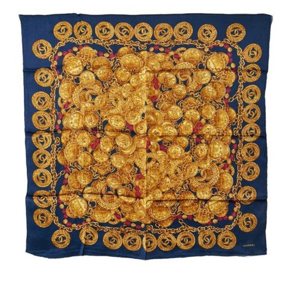 Chanel CC Medallion Silk Scarf